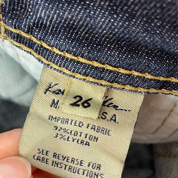 Karmel Alden 26 Jeans Low Rise Flare Flap Pocket Blue Denim Vintage 3kas8169 - Picture 3 of 12